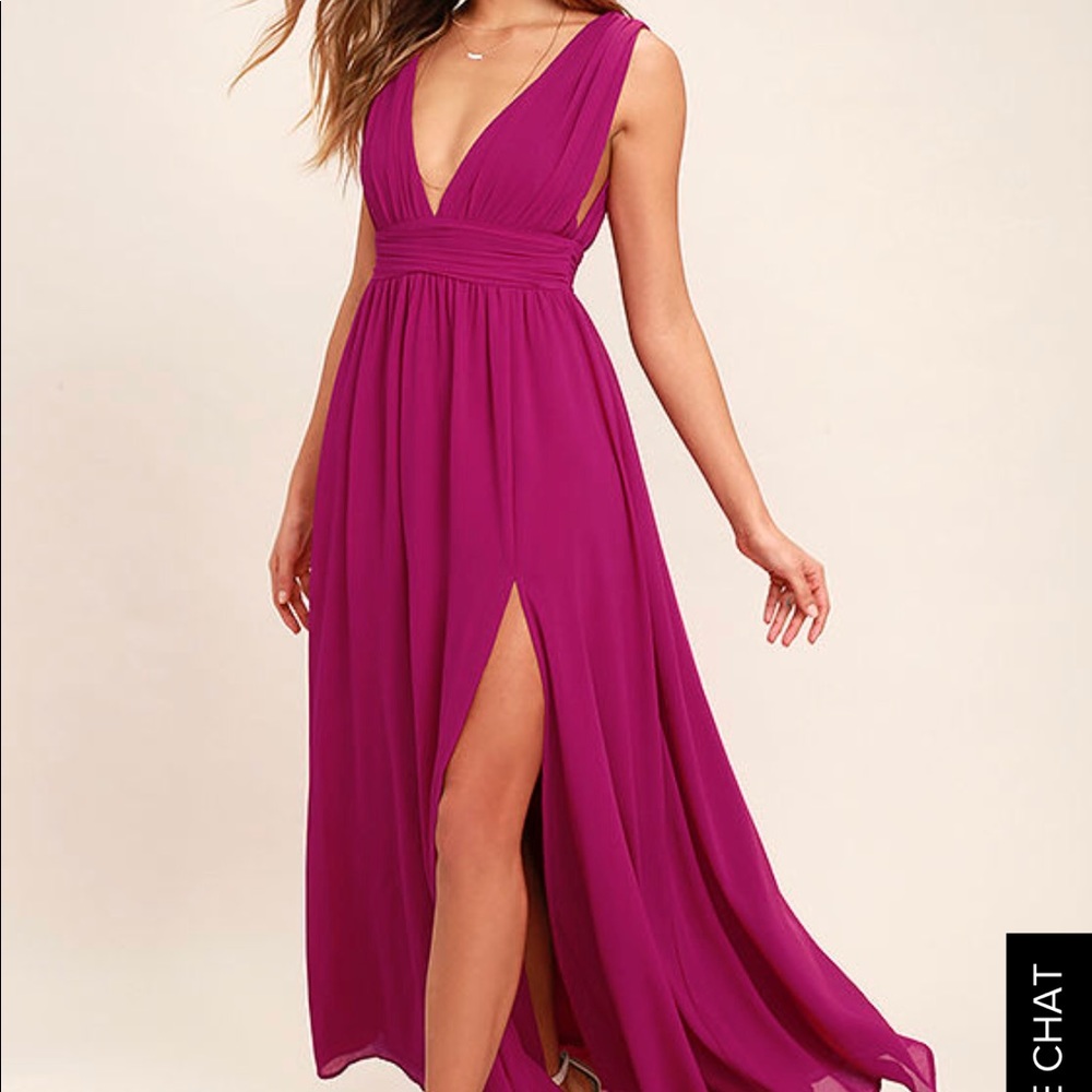 Lulu’s Magenta Maxi Dress